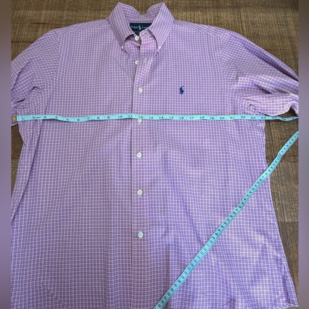 Ralph Lauren Men's Pink and White Checkered Shirt - Picture 5 of 7